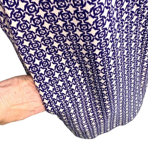 EUC Joe Fresh Blue and White Print Cotton Short Sleeve Lined Spring Dres… - Picture 5 of 8